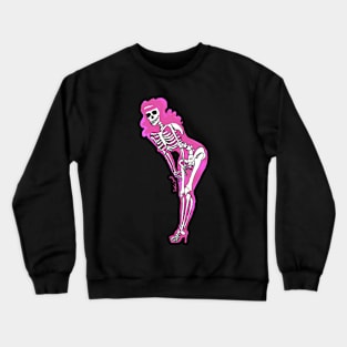 Pink Skelepinup Crewneck Sweatshirt